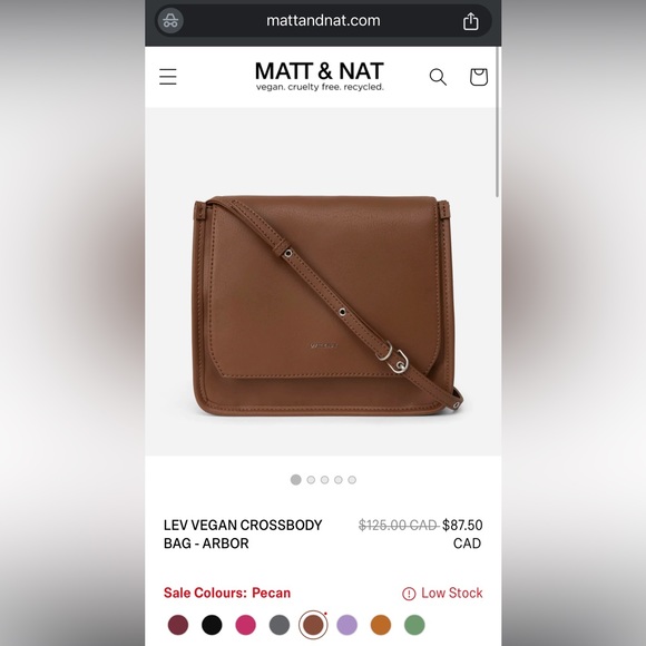 Matt & Nat LEV VEGAN CROSSBODY BAG - ARBOR - Picture 3 of 6